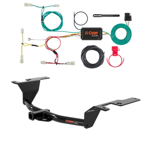 2017 - 2018 Toyota Yaris iA Curt 1-1/4", Class 1 Trailer Tow Hitch + 4-flat Wiring Kit 11421 - CURT