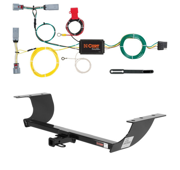2015 - 2017 Chrysler 300C Curt 1-1/4", Class 2 Trailer Tow Hitch + 4-flat Wiring Kit 12064 - CURT