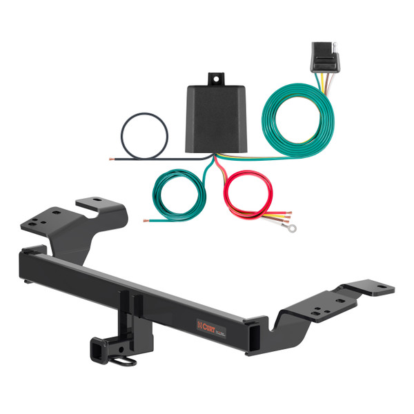 18 - 19 Toyota Camry Hybrid Only Curt 1-1/4", Class 1 Trailer Tow Hitch + 4-flat Wiring Kit 11576 - CURT