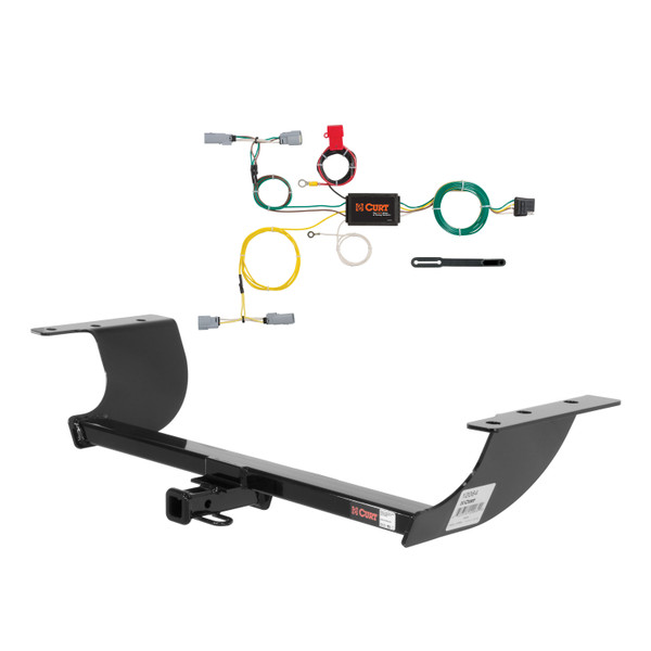 15 - 23 Dodge Challenger Curt 1-1/4", Class 2 Trailer Tow Hitch + 4-flat Wiring Kit 12064 - CURT