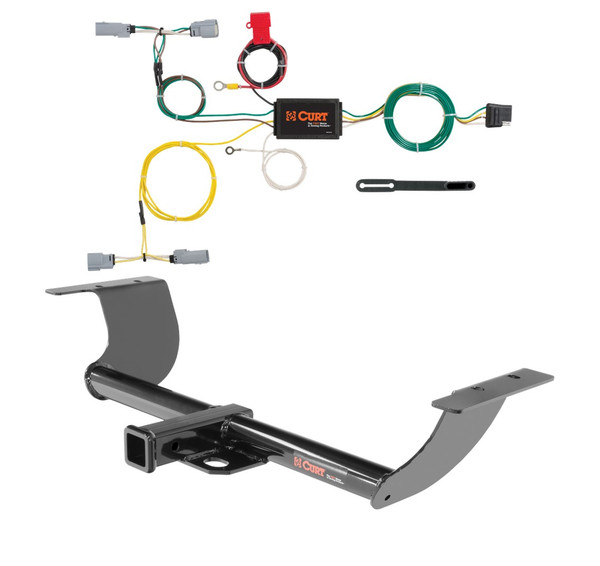 2015 - 2023 Dodge Challenger Excluding Demon, Hellcat and SRT Curt 2", Class 3 Trailer Tow Hitch + 4-flat Wiring Kit 13236 - CURT