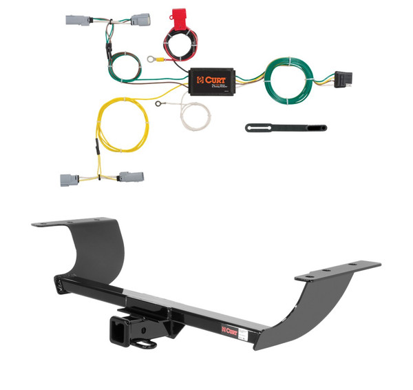 2015 - 2016 Dodge Challenger Curt 2", Class 3 Trailer Tow Hitch + 4-flat Wiring Kit 13093 - CURT