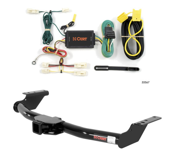 2007 - 2014 Toyota FJ Cruiser Curt 2", Class 3 Trailer Tow Hitch + 4-flat Wiring Kit 13367 - CURT