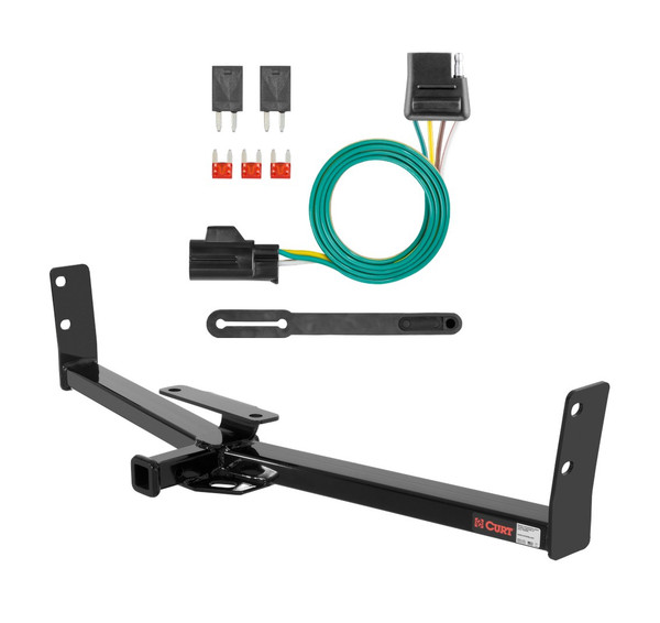 2007 - 2009 Chevrolet Equinox Curt 1-1/4", Class 2 Trailer Tow Hitch + 4-flat Wiring Kit 12291 - CURT