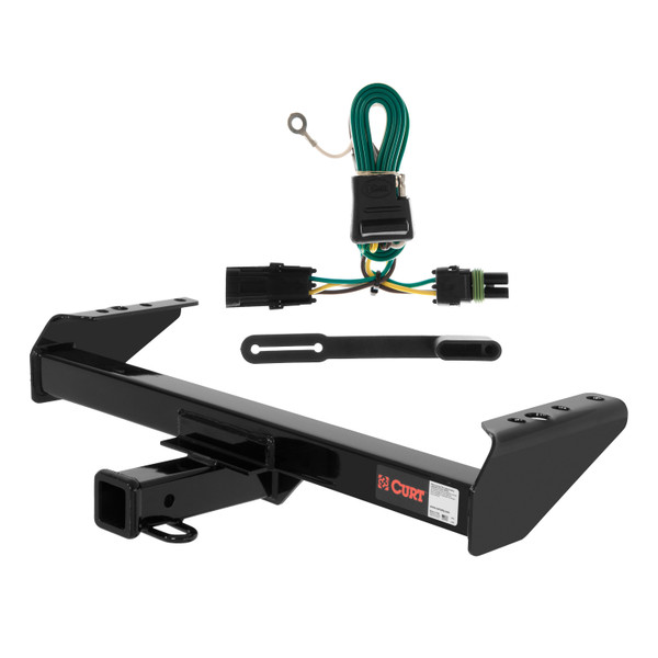 85 - 86 Chevrolet C30 Excluding with 10" step bumper Curt 2", Class 3 Trailer Tow Hitch + 4-flat Wiring Kit 13028 - CURT