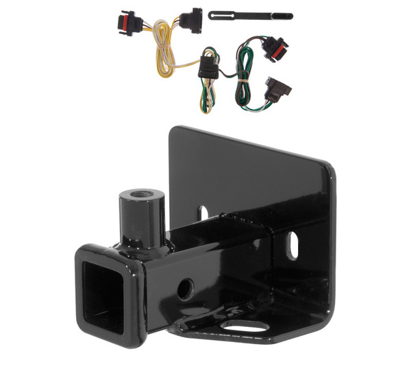 2005 - 2010 Dodge Dakota Curt 2", Class 3 Trailer Tow Hitch + 4-flat Wiring Kit 13229 - CURT