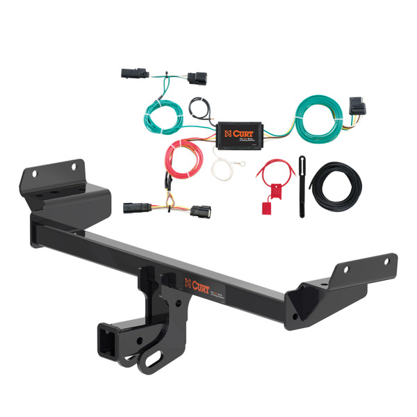 15 - 18 Ford Edge Curt 2", Class 3 Trailer Tow Hitch + 4-flat Wiring Kit 13452 - CURT