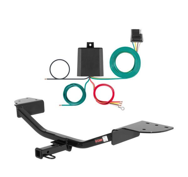 2007 - 2016 Volkswagen Eos Curt 1-1/4", Class 1 Trailer Tow Hitch + 4-flat Wiring Kit 11090 - CURT