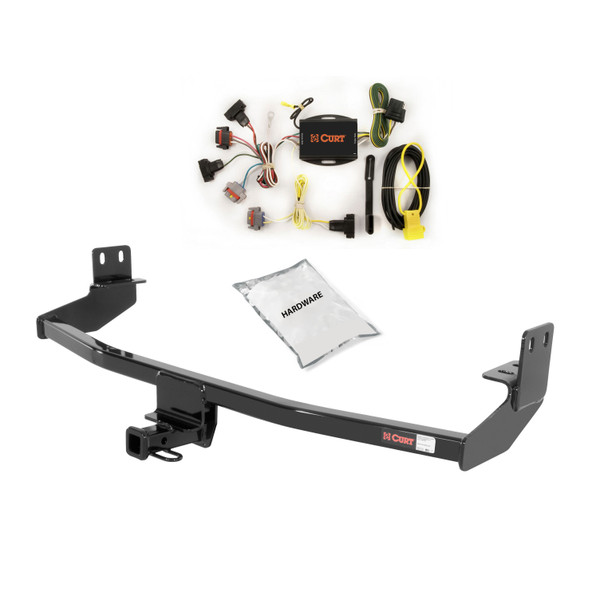 01 - 10 Chrysler PT Cruiser Curt 1-1/4", Class 1 Trailer Tow Hitch + 4-flat Wiring Kit 11132 - CURT