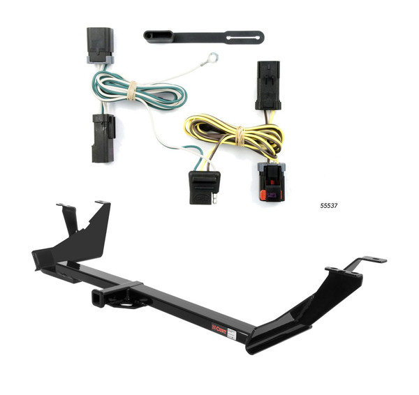 2004 - 2007 Chrysler Town & Country With Stow 'n Go Curt 1-1/4", Class 2 Trailer Tow Hitch + 4-flat Wiring Kit 12289 - CURT