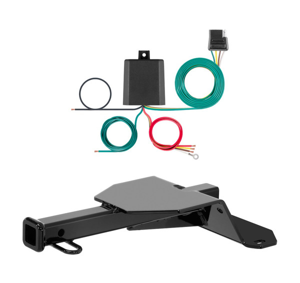 2011 - 2015 Chevrolet Camaro Convertible, excluding ground effects Curt 1-1/4", Class 1 Trailer Tow Hitch + 4-flat Wiring Kit 11222 - CURT