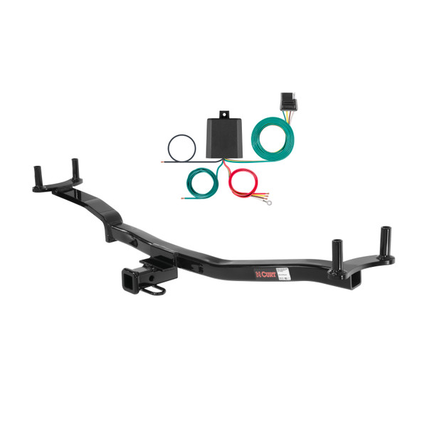 90 - 94 Volkswagen Corrado Curt 1-1/4", Class 1 Trailer Tow Hitch + 4-flat Wiring Kit 11716 - CURT