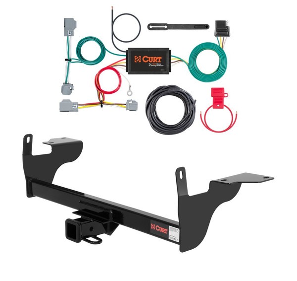 2010 - 2017 Volvo XC60 Curt 2", Class 3 Trailer Tow Hitch + 4-flat Wiring Kit 13268 - CURT