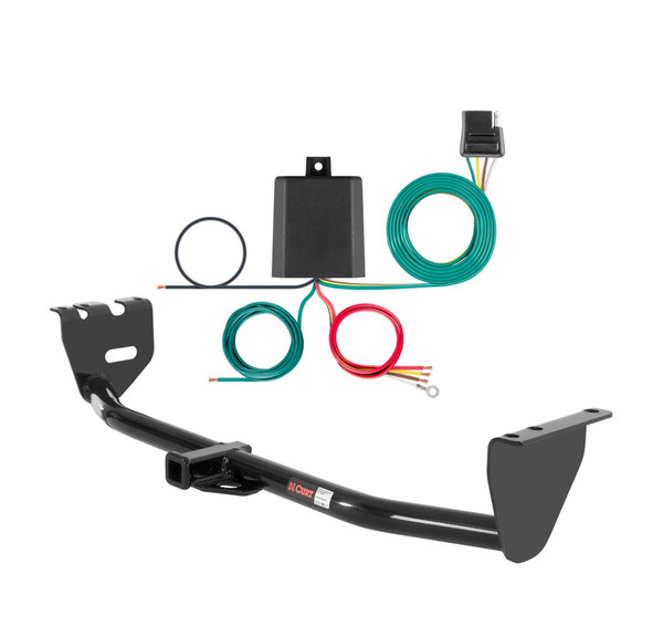 2001 - 2009 Volvo S60 Curt 1-1/4", Class 2 Trailer Tow Hitch + 4-flat Wiring Kit 12318 - CURT