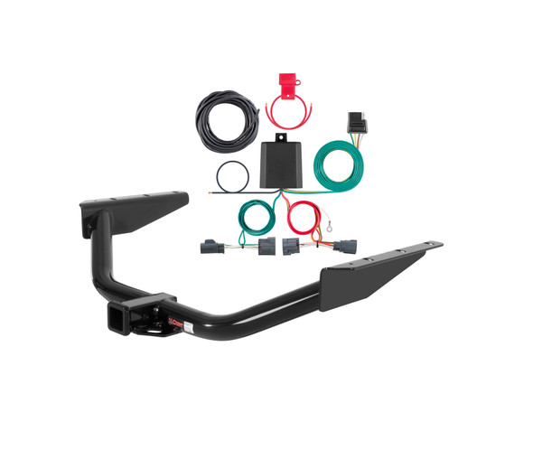 07 - 12 Dodge Nitro Curt 2", Class 3 Trailer Tow Hitch + 4-flat Wiring Kit 13334 - CURT