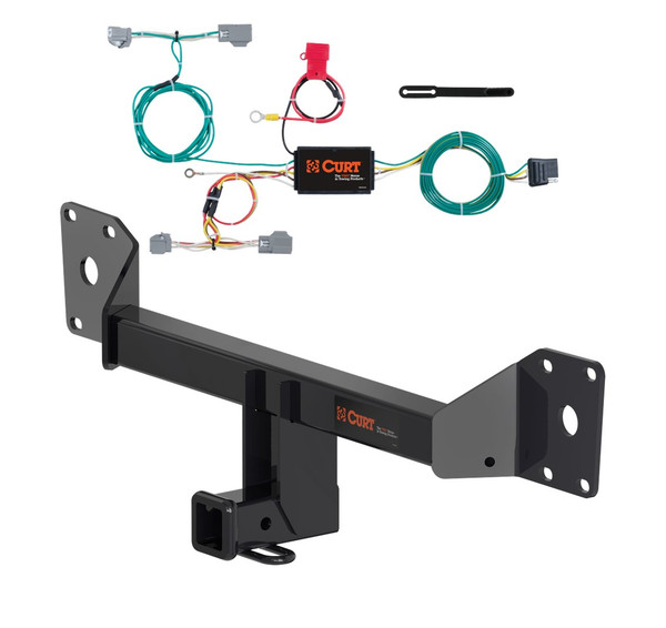 2017 - 2021 Volvo S90 Curt 2", Class 3 Trailer Tow Hitch + 4-flat Wiring Kit 13305 - CURT