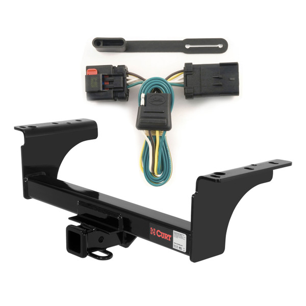 07 - 10 Dodge Ram 3500 Cab & chassis Curt 2", Class 4 Trailer Tow Hitch + 4-flat Wiring Kit 14070 - CURT