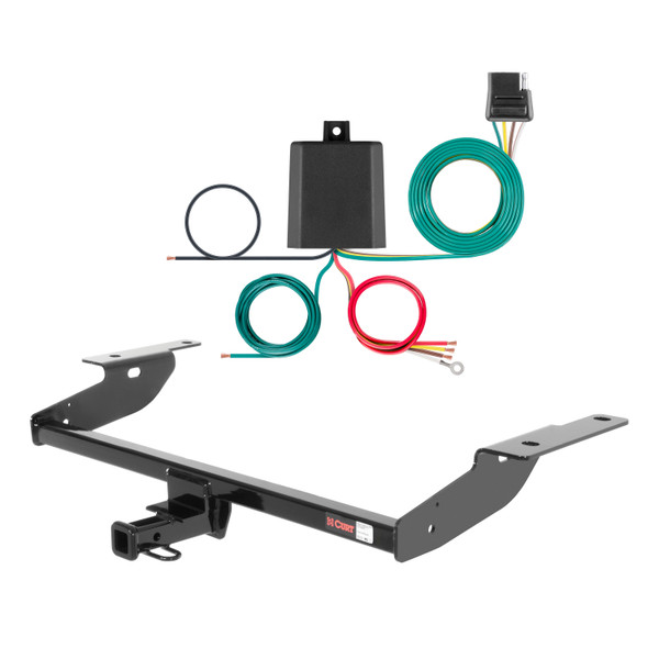 11 - 13 Volvo C70  Curt 1-1/4", Class 1 Trailer Tow Hitch + 4-flat Wiring Kit 11065 - CURT