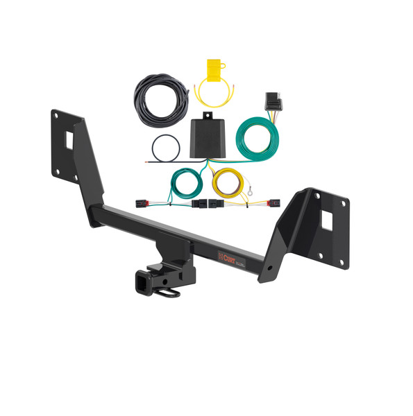 15 - 17 Volkswagen Golf R Curt 1-1/4", Class 1 Trailer Tow Hitch + 4-flat Wiring Kit 11564 - CURT