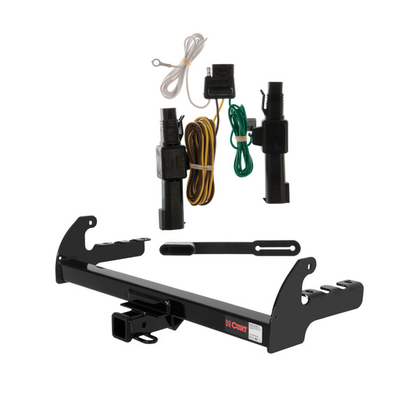 87 - 94 Dodge Dakota Curt 2", Class 3 Trailer Tow Hitch + 4-flat Wiring Kit 13280 - CURT
