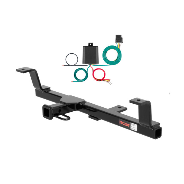 98 - 05 Volkswagen Passat Sedan, excluding 4MOTION Curt 1-1/4", Class 1 Trailer Tow Hitch + 4-flat Wiring Kit 11054 - CURT