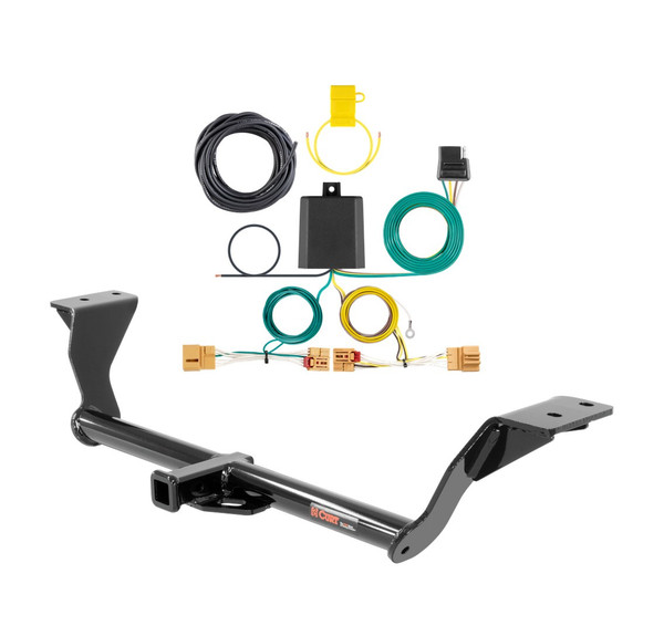 2018 - 2020 Volkswagen GTI Curt 1-1/4", Class 1 Trailer Tow Hitch + 4-flat Wiring Kit 11412 - CURT