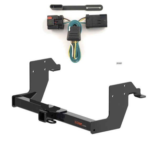2007 - 2009 Dodge Sprinter 2500 Standard bumper Curt 2", Class 3 Trailer Tow Hitch + 4-flat Wiring Kit 13388 - CURT