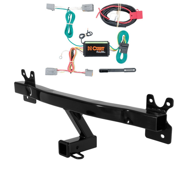 2011 - 2018 Volvo S60 Curt 2", Class 3 Trailer Tow Hitch + 4-flat Wiring Kit 13266 - CURT