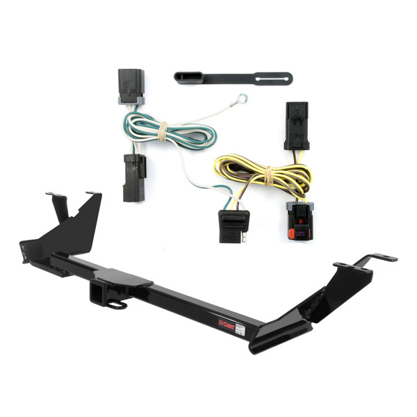 04 - 07 Dodge Grand Caravan With Stow 'n Go Curt 2", Class 3 Trailer Tow Hitch + 4-flat Wiring Kit 13389 - CURT