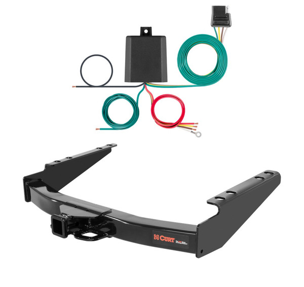2000 - 2005 Ford Excursion Curt 2", Class 4 Trailer Tow Hitch + 4-flat Wiring Kit 14011 - CURT