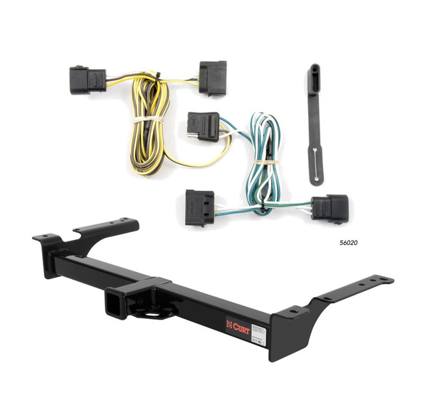 2004 - 2006 Ford Econoline van Curt 2", Class 3 Trailer Tow Hitch + 4-flat Wiring Kit 13053 - CURT