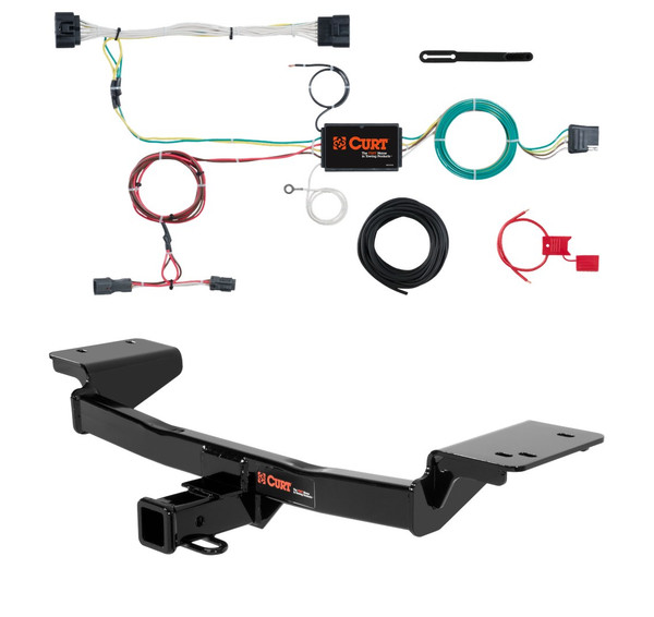 2011 - 2016 Kia Sportage Curt 2", Class 3 Trailer Tow Hitch + 4-flat Wiring Kit 13120 - CURT
