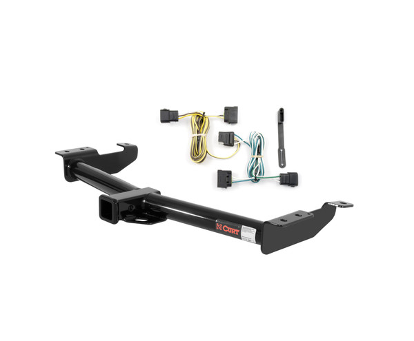 04 - 14 Ford E-250 Curt 2", Class 3 Trailer Tow Hitch + 4-flat Wiring Kit 13055 - CURT