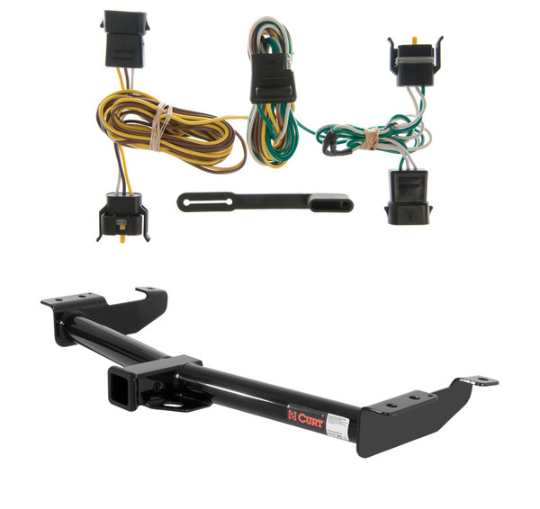 2000 - 2003 Ford E-350 Super Duty Curt 2", Class 3 Trailer Tow Hitch + 4-flat Wiring Kit 13055 - CURT
