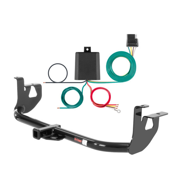 2006 - 2009 Volkswagen Rabbit Curt 1-1/4", Class 1 Trailer Tow Hitch + 4-flat Wiring Kit 11074 - CURT