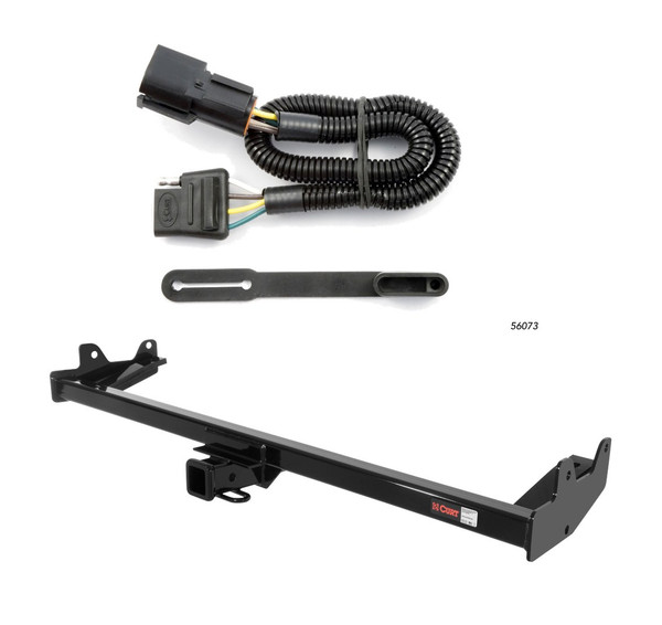 2004 - 2007 Mercury Monterey Van Curt 2", Class 3 Trailer Tow Hitch + 4-flat Wiring Kit 13587-1 - CURT