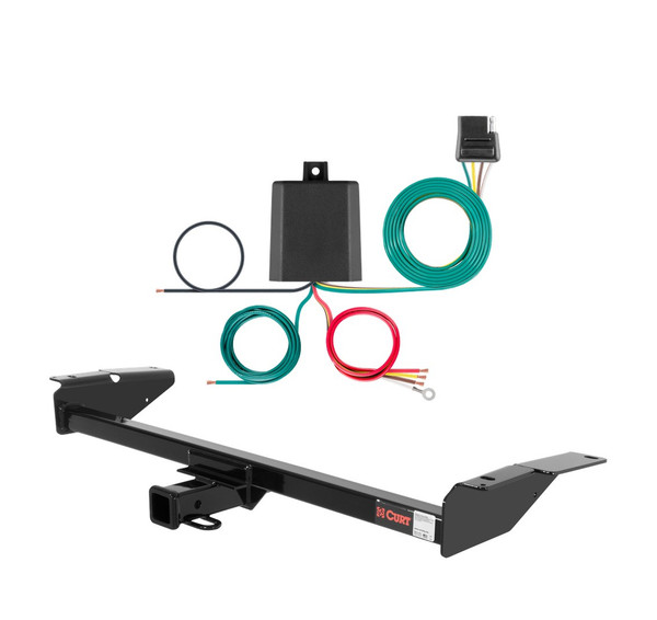 1992 - 2009 Mercury Grand Marquis Sedan Curt 2", Class 3 Trailer Tow Hitch + 4-flat Wiring Kit 13707 - CURT