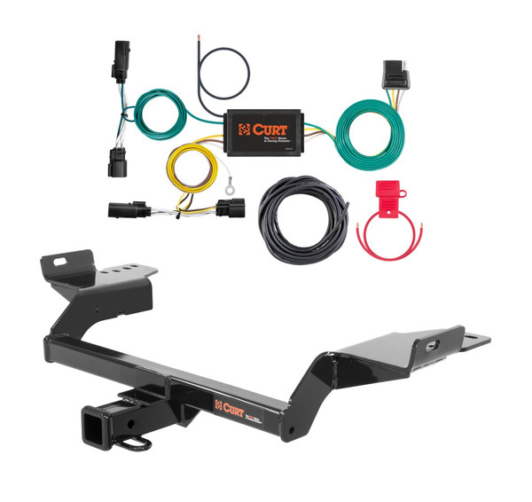 2019 Ford Escape Curt 2", Class 3 Trailer Tow Hitch + 4-flat Wiring Kit 13186 - CURT