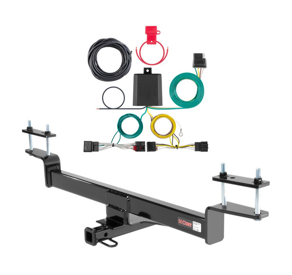 2016 - 2019 Volkswagen Passat Sedan, excluding hands free trunk Curt 1-1/4", Class 1 Trailer Tow Hitch + 4-flat Wiring Kit 11234 - CURT