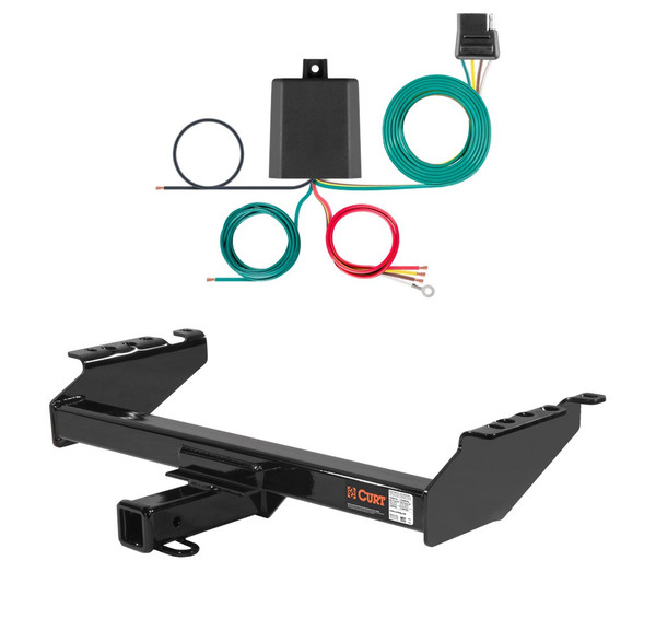 1980 - 1983 Ford F-100 Excluding 10" drop bumper, old body Curt 2", Class 4 Trailer Tow Hitch + 4-flat Wiring Kit 14001 - CURT