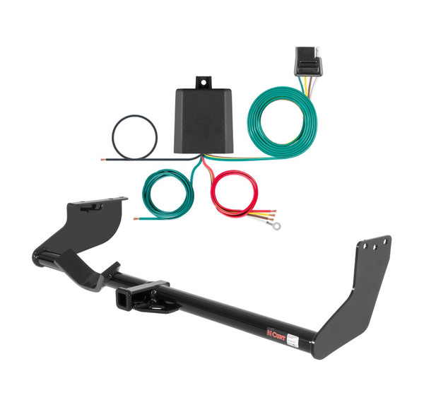 2009 - 2014 Nissan Cube Curt 1-1/4", Class 1 Trailer Tow Hitch + 4-flat Wiring Kit 11202 - CURT