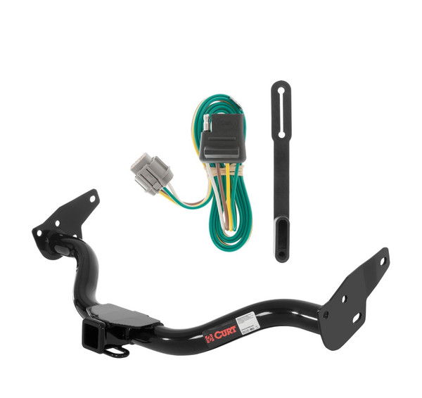 2005 - 2015 Nissan Xterra Curt 2", Class 3 Trailer Tow Hitch + 4-flat Wiring Kit 13514 - CURT