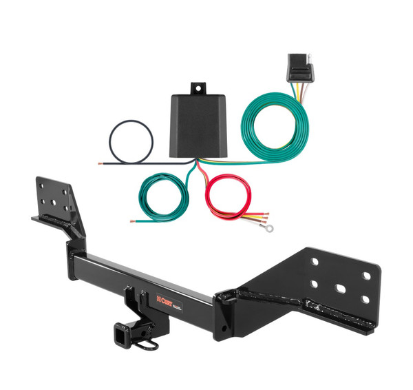 2013 - 2020 Lexus GS350 Curt 1-1/4", Class 1 Trailer Tow Hitch + 4-flat Wiring Kit 11366 - CURT