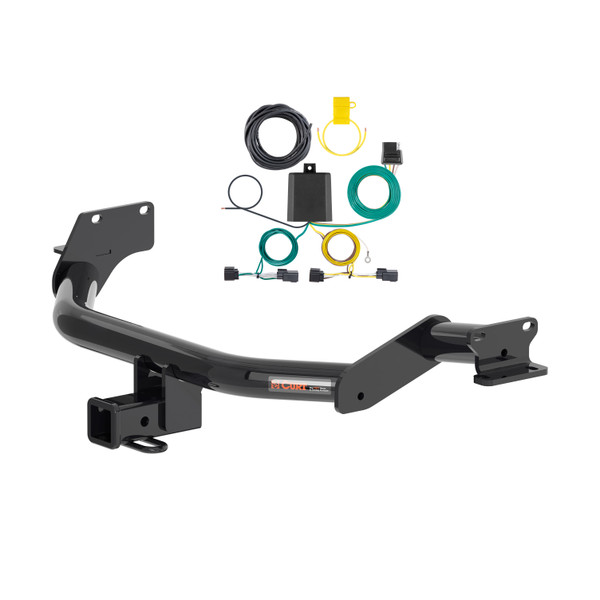 23 - 24 Kia Telluride Excluding LX or S Curt 2", Class 3 Trailer Tow Hitch + 4-flat Wiring Kit 13420 - CURT