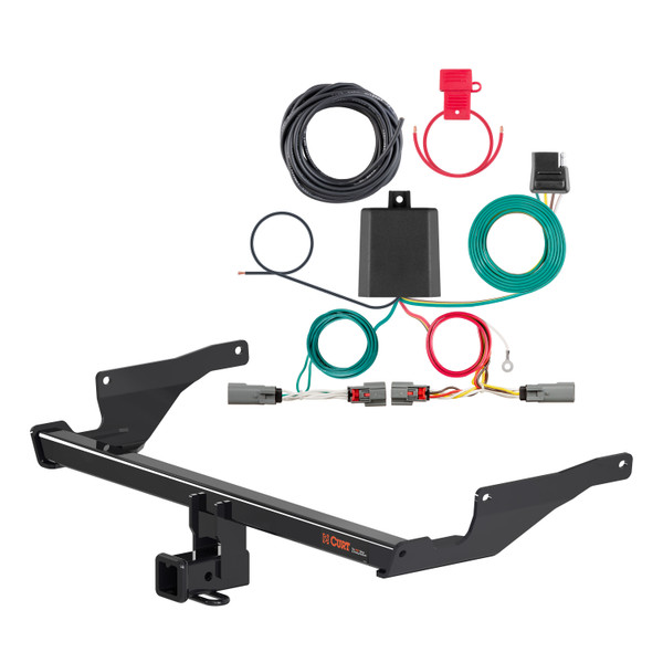 22 - 23 Mazda CX-5 Excluding diesel Curt 2", Class 3 Trailer Tow Hitch + 4-flat Wiring Kit 13315 - CURT