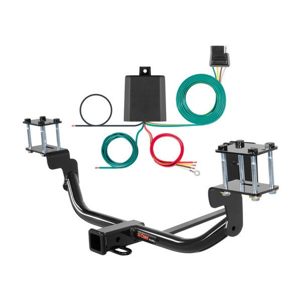 2013 - 2015 Mercedes-Benz GLK350 Curt 2", Class 3 Trailer Tow Hitch + 4-flat Wiring Kit 13177 - CURT