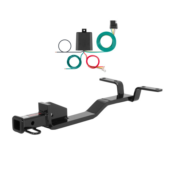 02 - 05 Kia Rio Wagon Curt 1-1/4", Class 1 Trailer Tow Hitch + 4-flat Wiring Kit 11292 - CURT