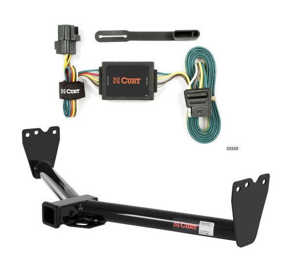 2003 - 2006 Kia Sorento Curt 2", Class 3 Trailer Tow Hitch + 4-flat Wiring Kit 13513 - CURT