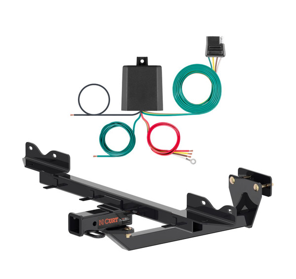 2016 - 2018 Mercedes-Benz GLE350 Curt 2", Class 3 Trailer Tow Hitch + 4-flat Wiring Kit 13411 - CURT