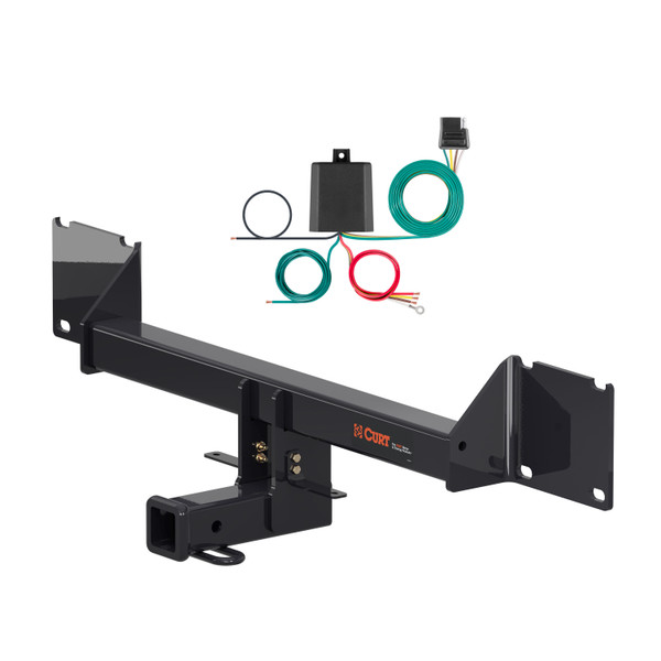 17 - 19 Mercedes-Benz GLE43 AMG Curt 2", Class 3 Trailer Tow Hitch + 4-flat Wiring Kit 13294 - CURT